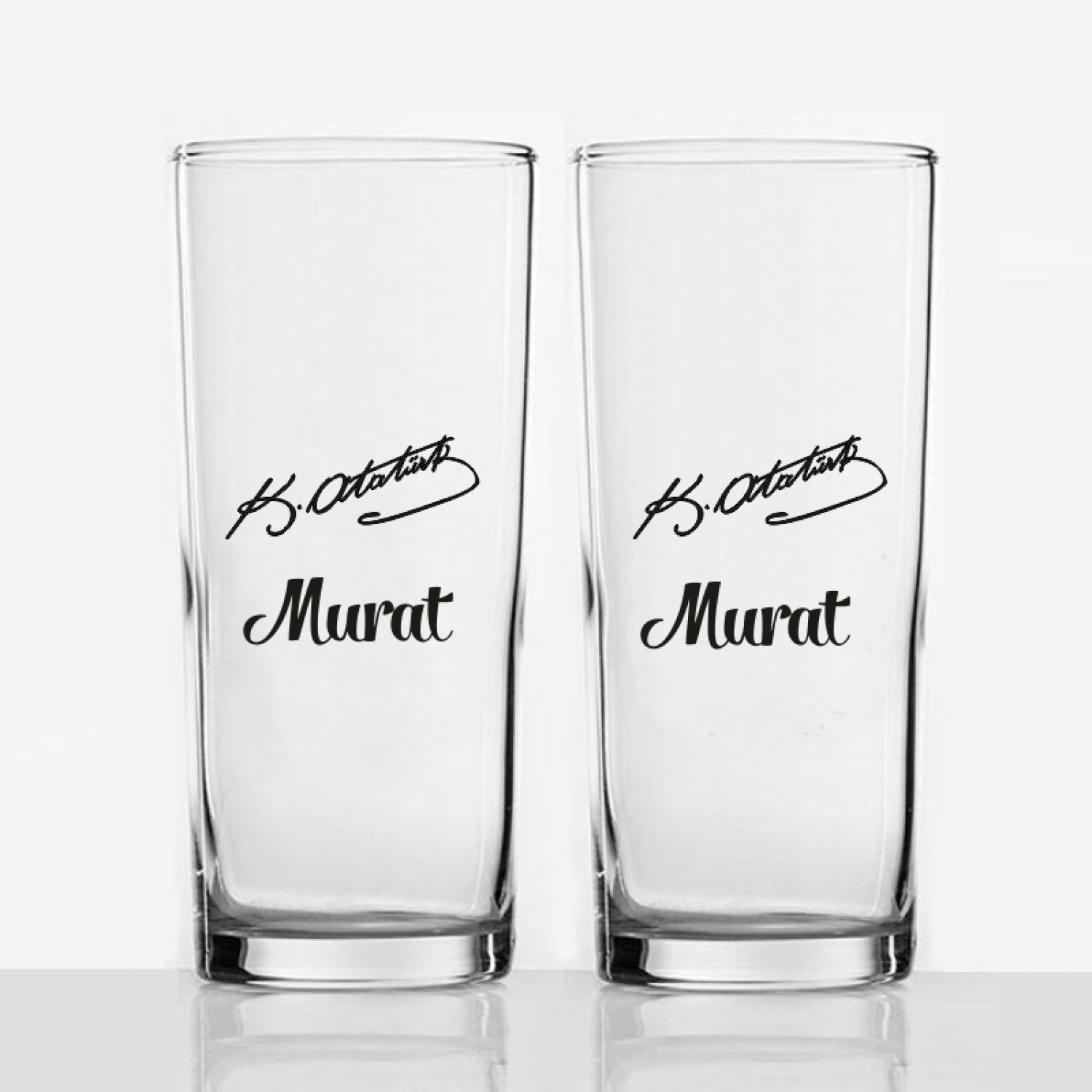 İsimli Atatürk İmzalı Rakı Bardağı